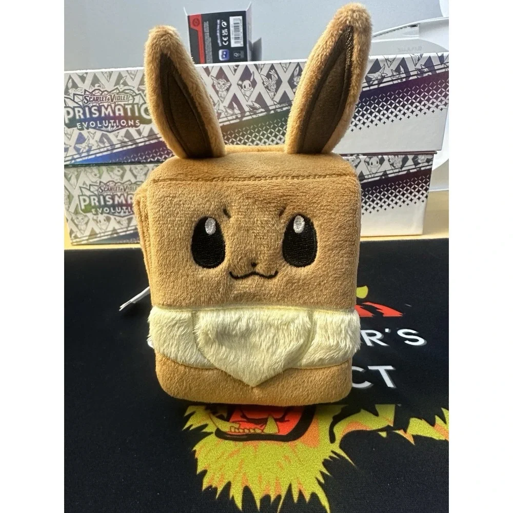 Prismatic Evolutions Eevee Pokémon Plush Deck Box Card Holder TCG NEW UNUSED